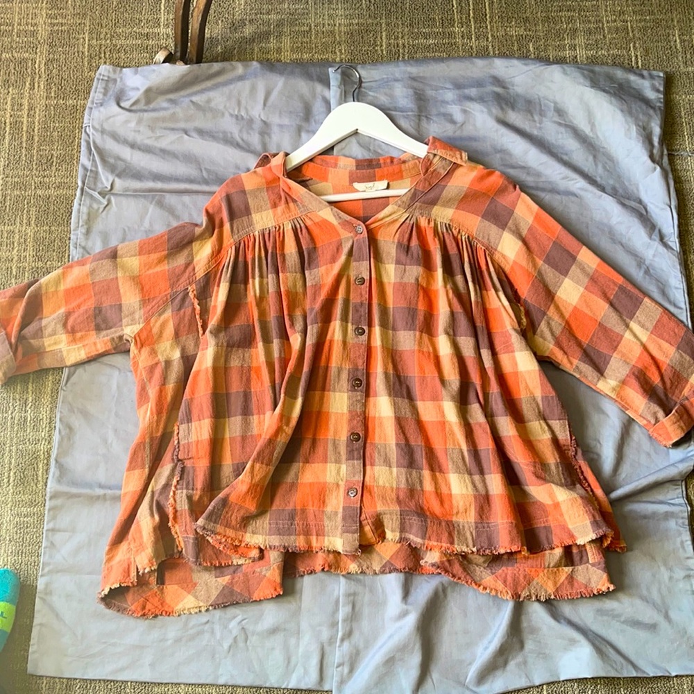 very cute oversized flannel top
